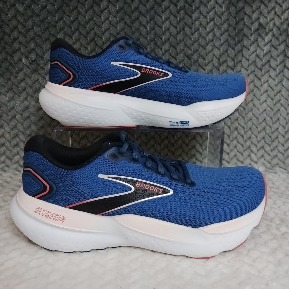 Brooks Glycerin 21 Blue Icy Pink Women's Walking Running Sneakers Shoes Size 7.5